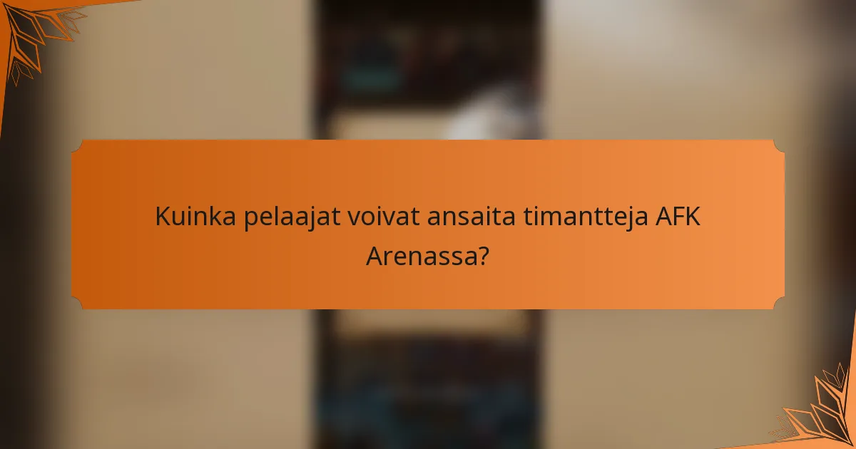 Kuinka pelaajat voivat ansaita timantteja AFK Arenassa?